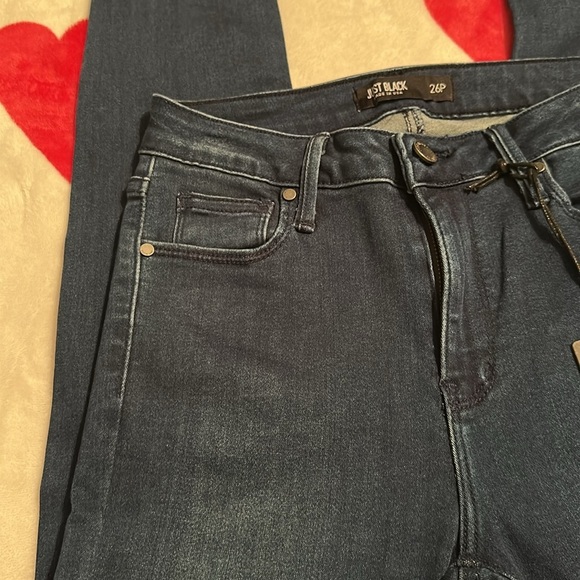 NWT JUST BLACK-HIGH RISE SKINNY-DARK DENIM - Picture 6 of 16